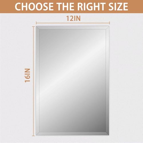 TRAVEVA Frameless Mirror for Bathroom view 5