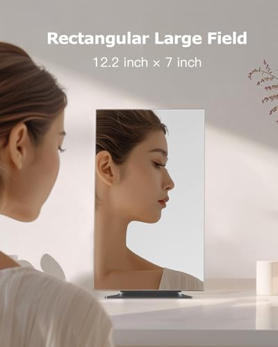 NEZZOE Rectangular Free-Standing Makeup Mirror view 2
