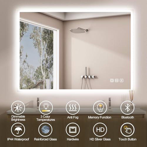SBAGNO 36''x28'' LED Bathroom Mirror view 5