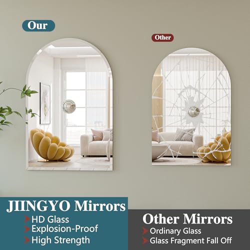 JIINGYO Frameless Bathroom Mirror 24"x36" view 4