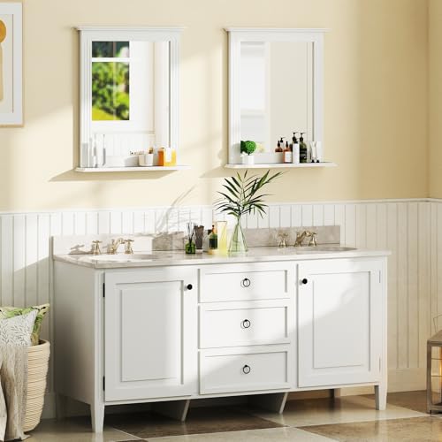 CHARMAID Bathroom Mirror with Shelf view 2