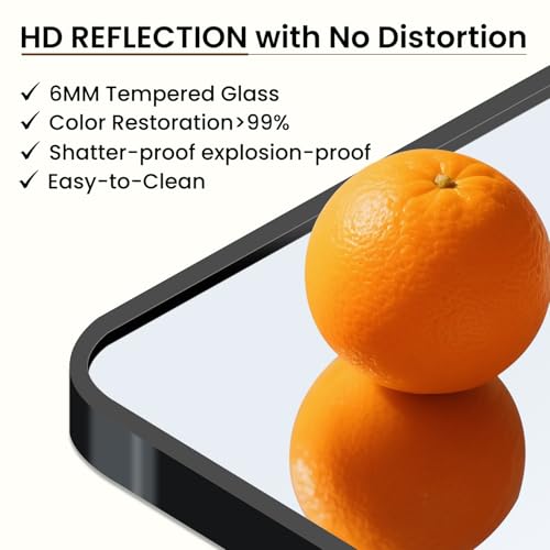 VASUHOME Black Bathroom Mirror with view 2