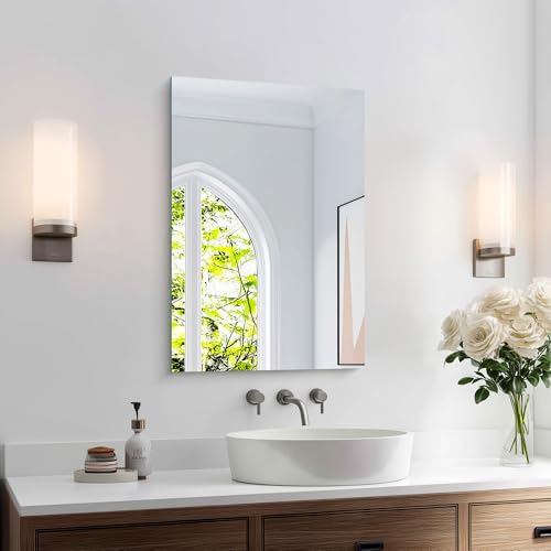KOCUUY Frameless Mirror 16"x24" Bathroom