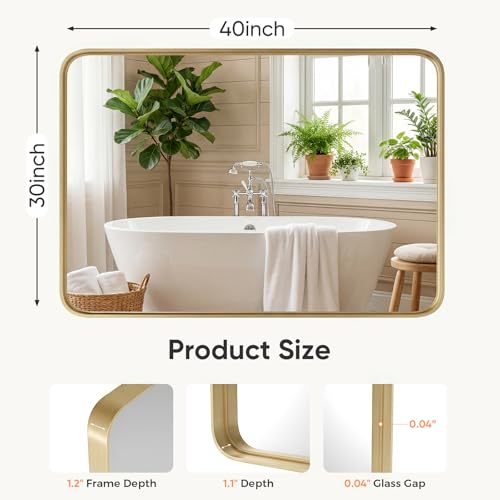 Sweetcrispy Bathroom Wall Mirror 40x30 view 2