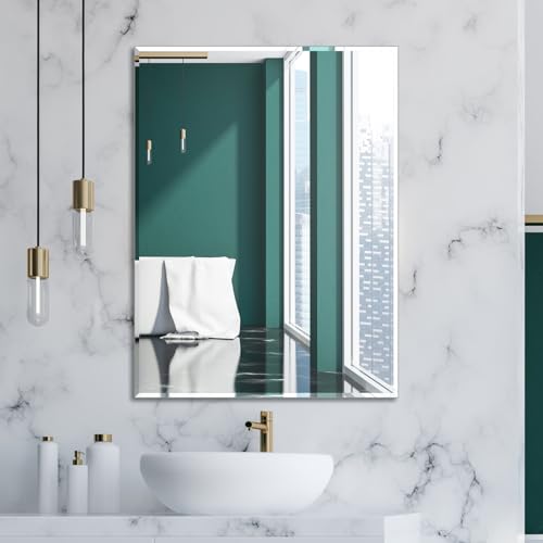 Frameless Bathroom Mirror for Wall