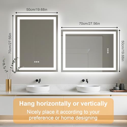Olyvren 20"x28" LED Bathroom Mirror view 2