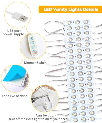 DLOMT Vanity Lights for Mirror view 4