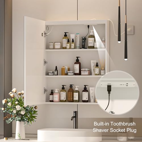 Mepplzian Lighted Medicine Cabinet with view 5