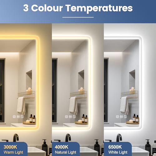 STARLEAD 24"x32" LED Bathroom Mirror view 5