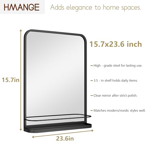 HMANGE Bathroom Mirror with Shelf view 4