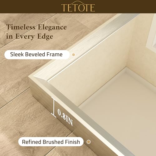 TETOTE Brushed Nickel Mirror for view 3