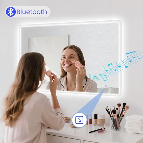 STARLEAD 24"x32" LED Bathroom Mirror view 2