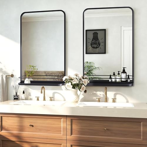 HMANGE Bathroom Mirror with Shelf view 3