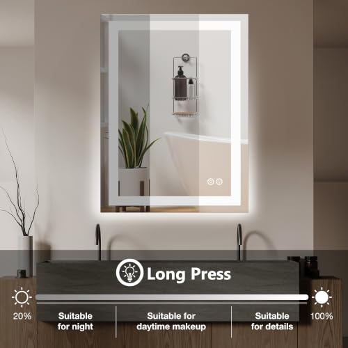 DUMOS 24.1"x32.1" LED Bathroom Mirror view 4