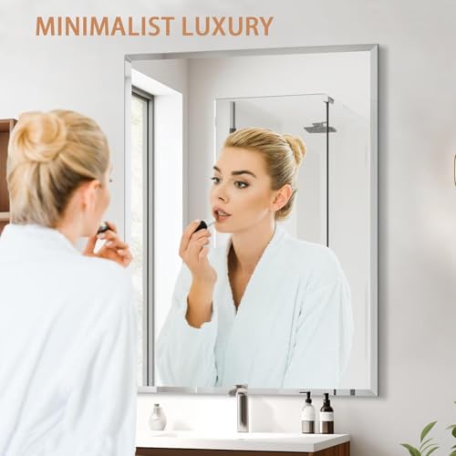TRAVEVA Frameless Mirror for Bathroom view 4