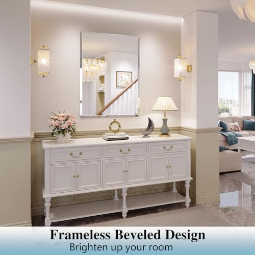 JIINGYO Frameless Bathroom Mirror for view 4