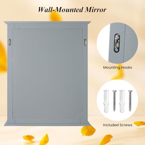 CHARMAID Bathroom Mirror with Shelf view 4