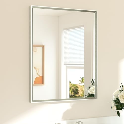 TETOTE Brushed Nickel Bathroom Mirror