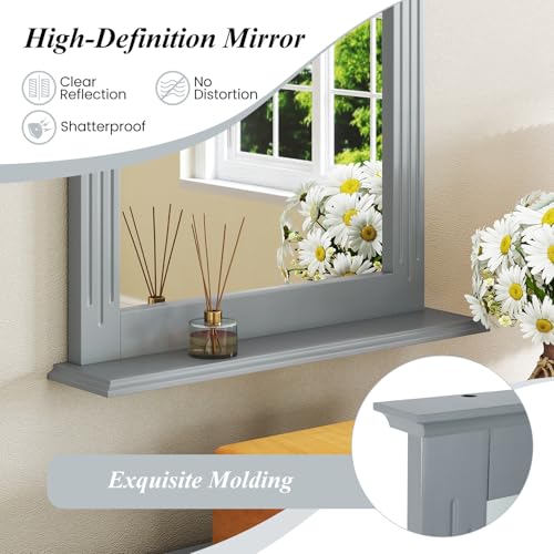 CHARMAID Bathroom Mirror with Shelf view 5