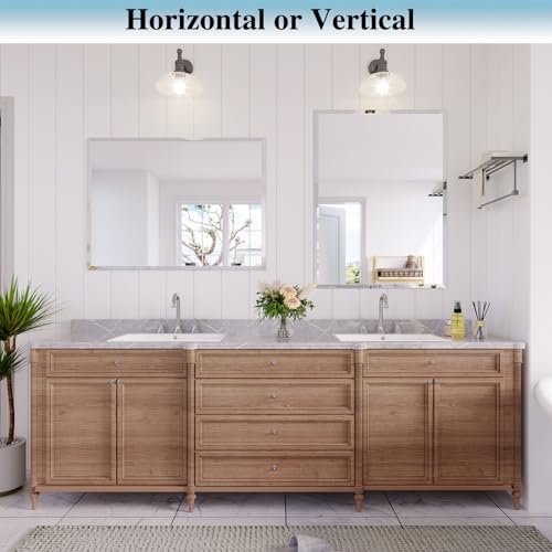 JIINGYO Frameless Bathroom Mirror for view 5