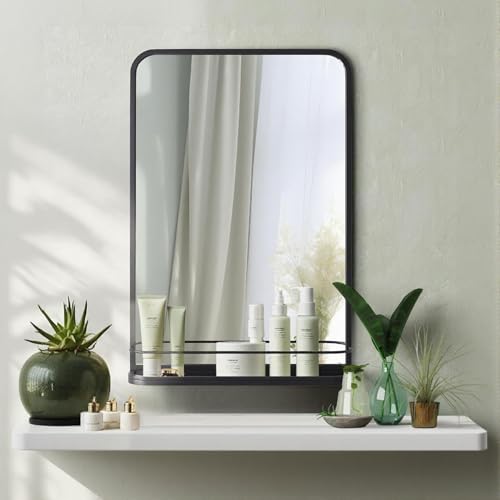HMANGE Bathroom Mirror with Shelf view 2