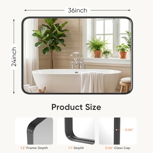 Sweetcrispy Bathroom Wall Mirror 36x24 view 2