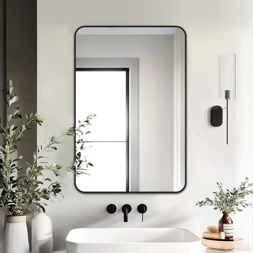 Delma Bathroom Vanity Mirror Black view 2