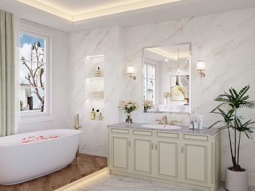 JIINGYO Frameless Bathroom Mirror for view 2
