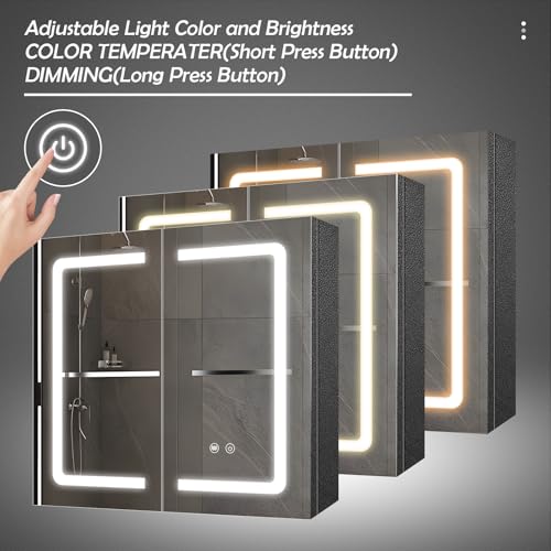 Black Bathroom Mirror Medicine Cabinets view 3