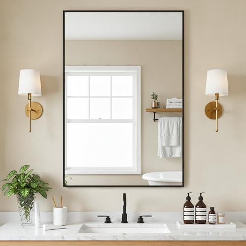 FICTOR Bathroom Vanity Mirror-Black 36"