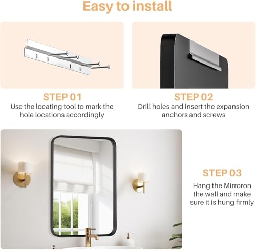 Atilioo Bathroom Mirror for Wall view 4