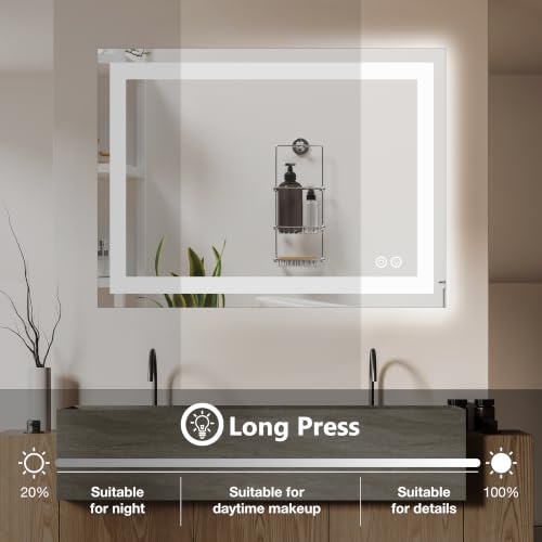DUMOS 24.1"x36.1" LED Bathroom Mirror view 4