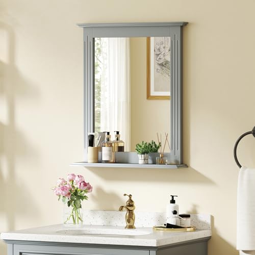 CHARMAID Bathroom Mirror with Shelf