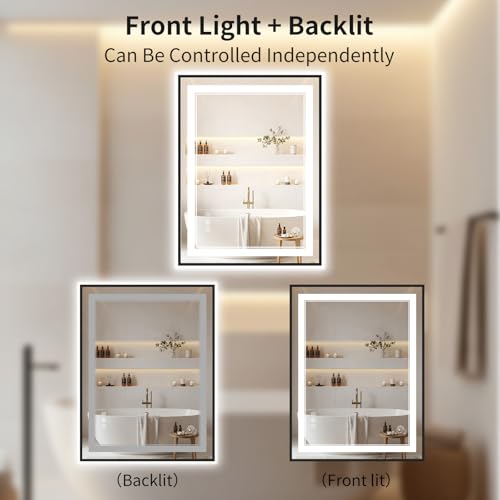 24"x32" LED Bathroom Mirror with view 4