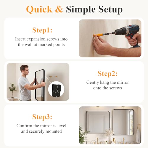 Sweetcrispy Bathroom Wall Mirror 36x24 view 5
