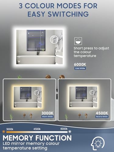 Led Mirror for Bathroom 24x32 view 3