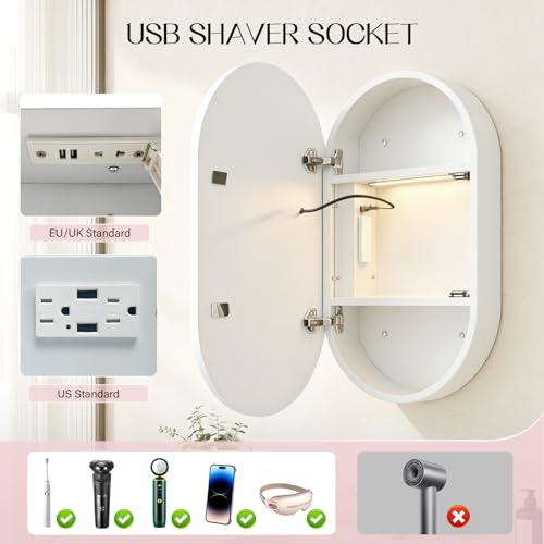 Janboe Oval Medicine Cabinet with view 4