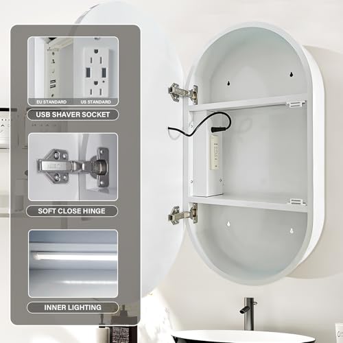 Janboe Capsule Shape Medicine Cabinet view 2