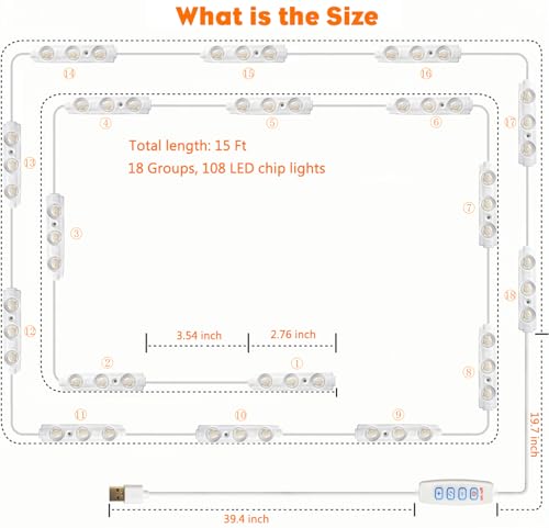 DLOMT Vanity Lights for Mirror view 5