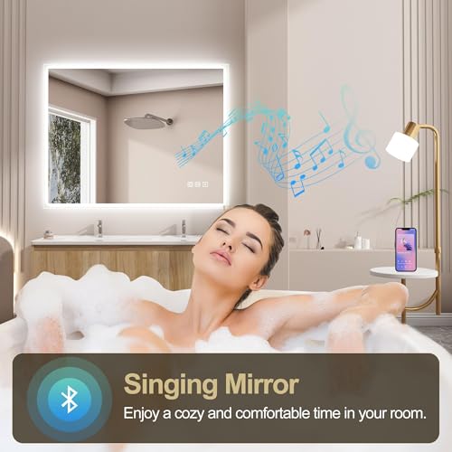 SBAGNO 36''x28'' LED Bathroom Mirror view 2