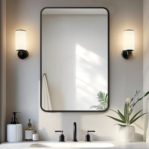 Delma Bathroom Vanity Mirror Black