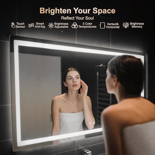Delma LED Bathroom Mirror with view 2