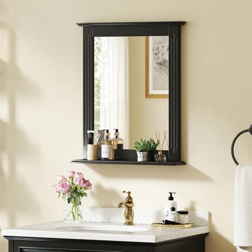 CHARMAID Bathroom Mirror with Shelf