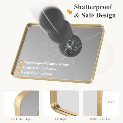 Sweetcrispy Bathroom Wall Mirror 40x30 view 3