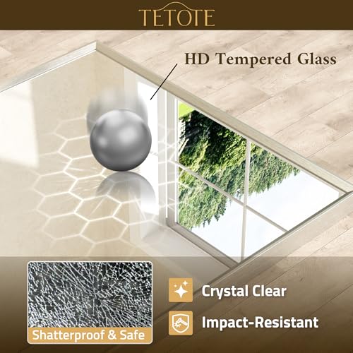 TETOTE Brushed Nickel Mirror for view 5