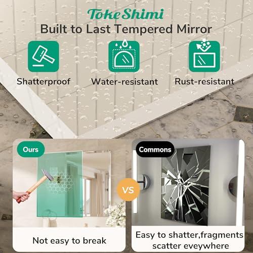 TokeShimi 24x36 Beveled Wall Mirror view 3