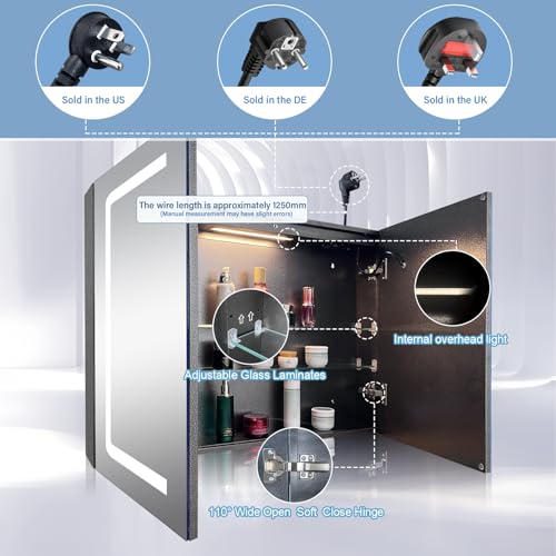 Black Bathroom Mirror Medicine Cabinets view 4