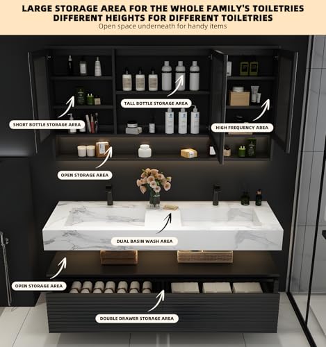 60IN Bathroom Vanity with Double view 3