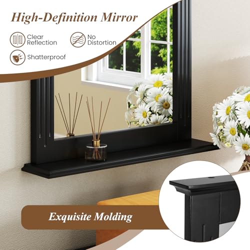 CHARMAID Bathroom Mirror with Shelf view 5