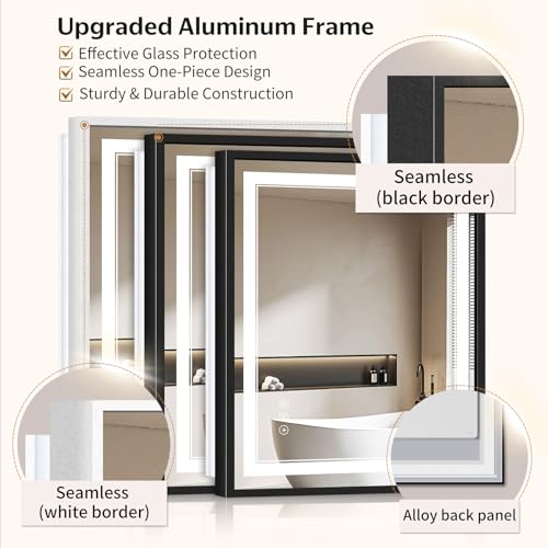 24"x32" LED Bathroom Mirror with view 3